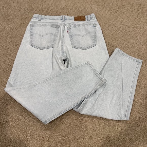 Levis Jean 550 XX Vintage USA Super Light Wash High Rise Relaxed Tapered W36 /38 - Picture 1 of 14